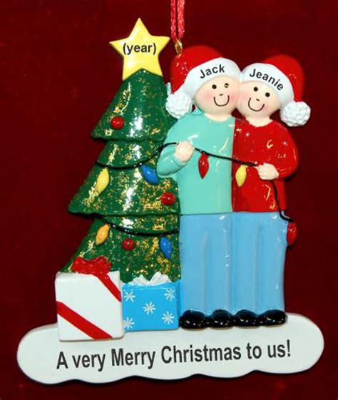 Personalized Couples Christmas Ornament Holiday Lights - Etsy