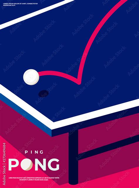 Ping Pong Poster Template Table And Rackets For Ping Pong Vector