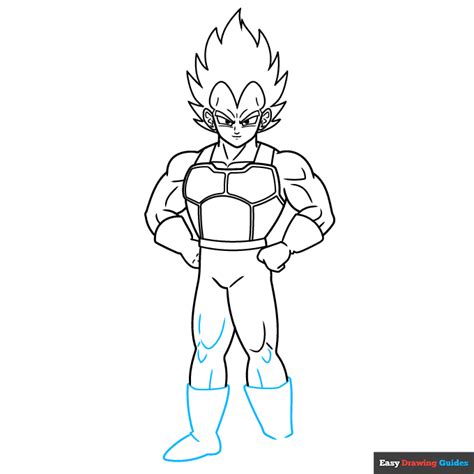 draw vegeta full body  easy drawing tutorial