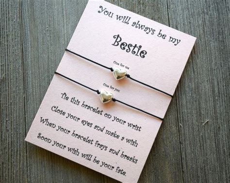 Besties Wish Bracelet Set Best Friends Cord Wish Bracelet Simple T