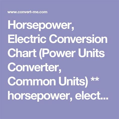 Cc To Horsepower Conversion Table