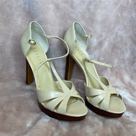 Lauren Ralph Lauren Nwot Nude Platform Sandal Gem