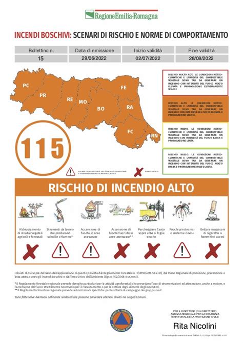 Rischio Incendi Sino Al 28 Agosto Tutta La Regione In Grave