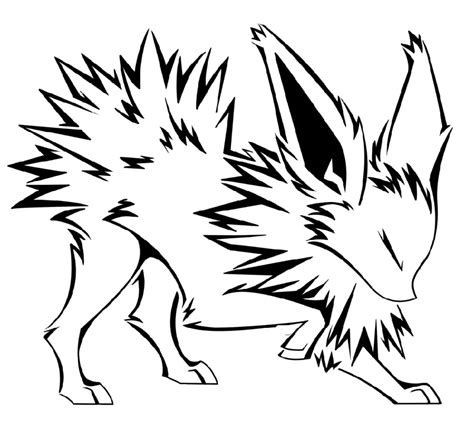 Jolteon Colouring Pages Sketch Coloring Page