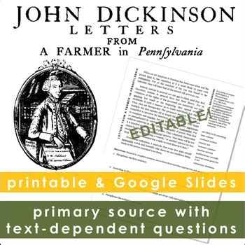 John Dickinson, Letters from a Farmer in Pennsylvania by Secondary ...