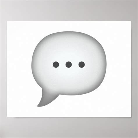 Speech Bubble - Emoji Poster | Zazzle.co.uk