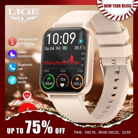 Lige Rel Gio Inteligente Imperme Vel Para Homens E Mulheres Bluetooth Call Smartwatch Para