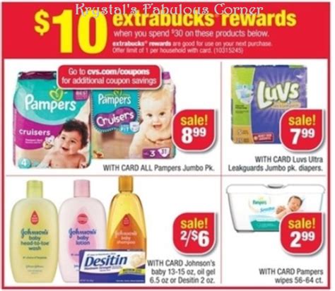 CVS Spend 30 Get 10 EB Rewards Diapers 1 12 14 Krystal S