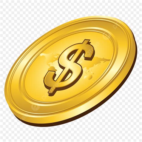 Gold Coin Dollar Vector Hd PNG Images 3d Dollar Gold Flying Coin