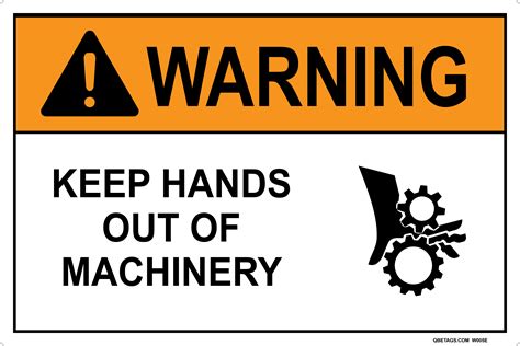 Warning Keep Hands Out Of Machinery Graphic Fast Production Ships