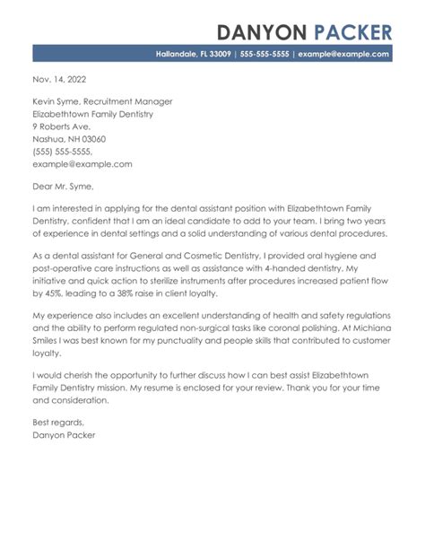 Dental Assistant Cover Letter Examples And How To Write