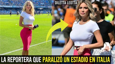 ASÍ ES LA REPORTERA QUE PARALIZÓ UN ESTADIO EN ITALIA 6 REPORTERAS