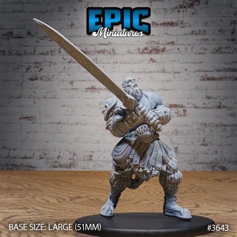 D Printable Half Giant Barbarian Sword Arctic Warrior Frozen Guard