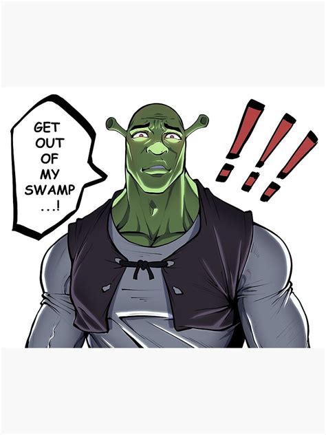 Buff Shrek Meme Art Print By Toomywoomy Redbubble