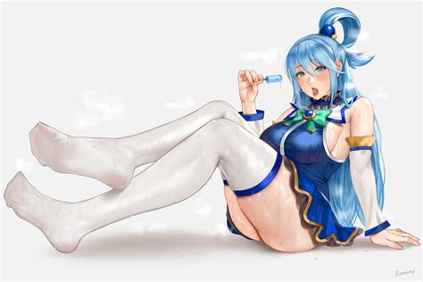 Aqua KonoSuba Anime Ero Ass Oshiri попы Anime Feet Anime