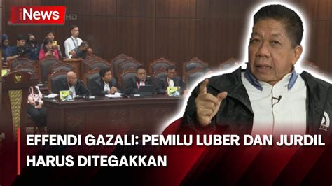 Megawati Bicara Situasi Politik Effendi Gazali Pemilu Luber Dan