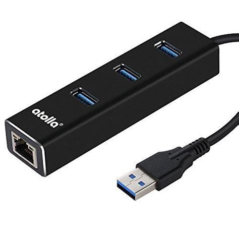 Atolla Hub Usb 30 Multiples 3 Ports Avec Un Rj45 Adaptateur Usb Gigab