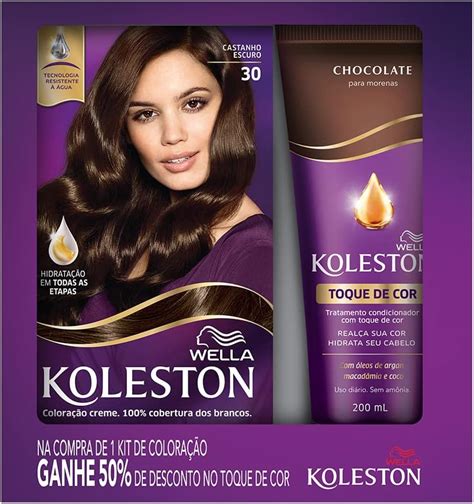 Koleston Kit Tinta De Cabelo Castanho Escuro 30 E Tratamento