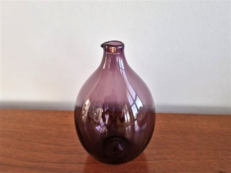 Lila I Vogel Flasche Oder Vase Aus Glas Von Timo Sarpaneva F R