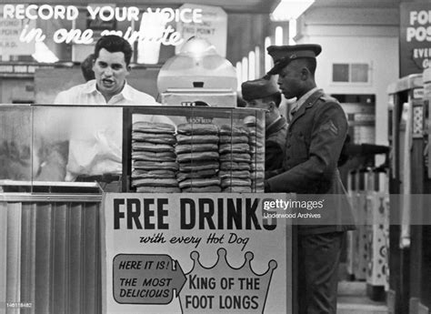 The Vendor At The Foot Long Hot Dog Stand At Playland At The Beach In