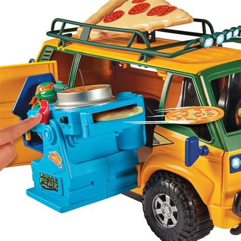 Teenage Mutant Ninja Turtles: Mutant Mayhem Movie PizzaFire Van with Pizza Throwing Action Vehicle