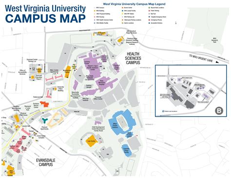 Downtown Wvu Campus Map World Map