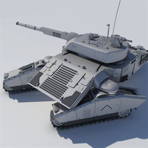 futuristic concept tank 3d model