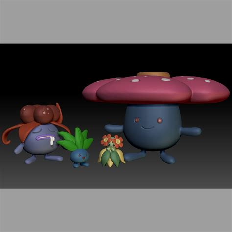 Stl File Pokemon Oddish Gloom Vileplume Bellossom D Print Model D