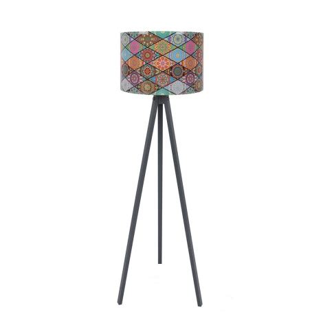 Lampadaire AYD 1xE27 60W 230V Multicolore Gris Lumimania