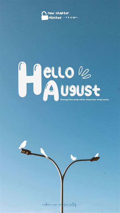 Hello August Typography Idea Instagram Story Inspirasi Tipografi