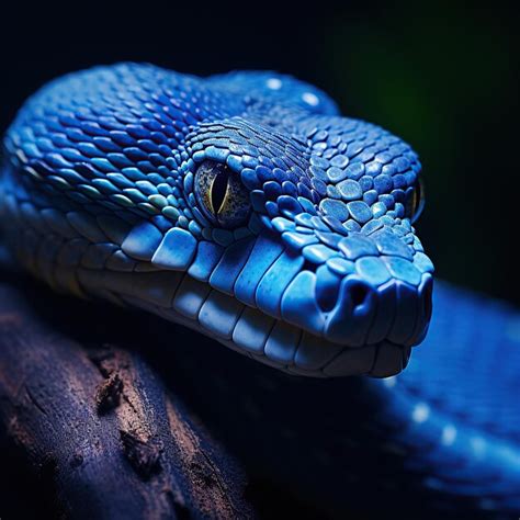 Premium AI Image | Blue viper snake