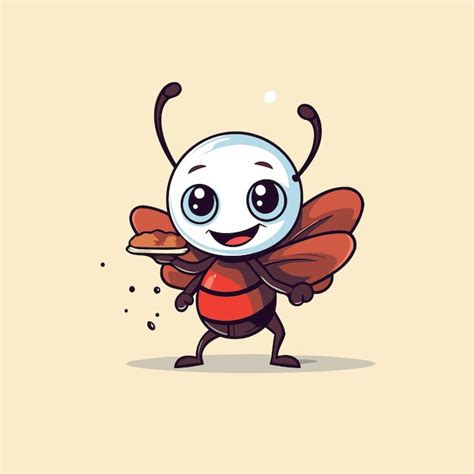 Lindo Personaje De Insectos De Dibujos Animados Ilustraci N Vectorial