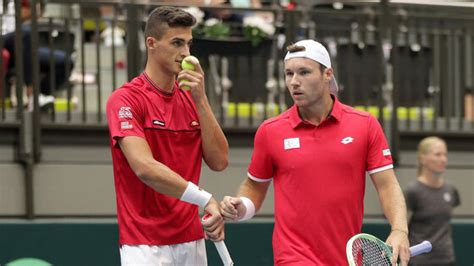 Davis Cup Nur noch 1 2 Erler und Miedler halten Österreich im Spiel