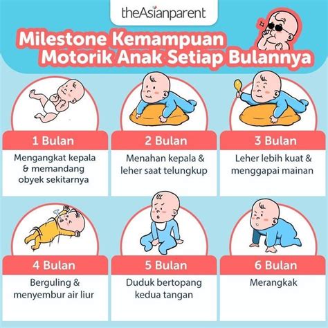 milestone kemampuan motorik anak setiap bulannya buku bayi