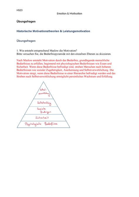 Vl Uebungsfragen Hs Hs Emotion Motivation Bungsfragen