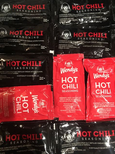 Sloth Of Gulf Coast Florida Wendys “hot Chili Seasoning” Sauce Packets Have New Packaging And