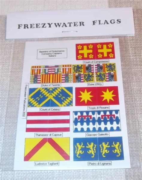 SWISS BURGUNDIAN WARS Burgundian Cornets Freezywater Flagsheet £3.75 - PicClick UK