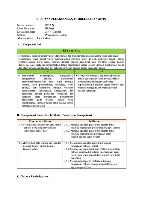 Rpp Siklus 1 Rpp Menggunakan Model Discovery Untuk Kelas X Sma Rencana Pelaksanaan