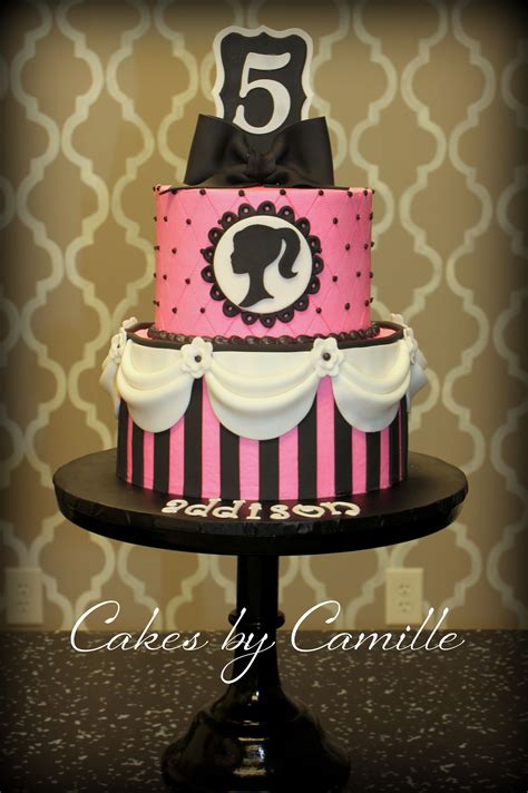 Classy Vintage Barbie Silhouette In Hot Pink And Black White Barbie