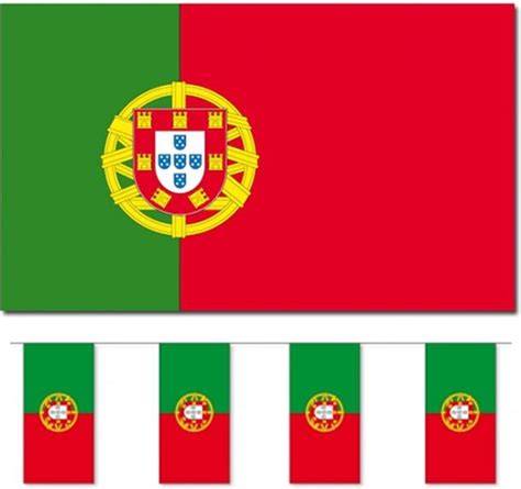 Bellatio Decorations Vlaggen Versiering Set Portugal Vlag 90 X