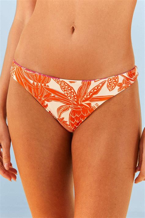 Clothing FARM Rio Bikinis Tropical Woodcut Reversible Bikini Bottom