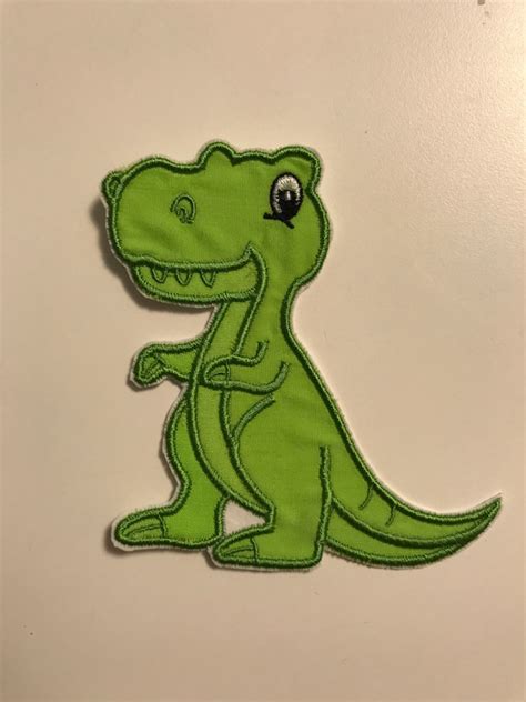 Dinosaur Patch Dino Patch Dinosaur Applique Dinosaur Etsy