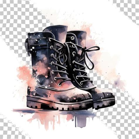 Premium Psd Isolated Black Snow Boot Transparent Background