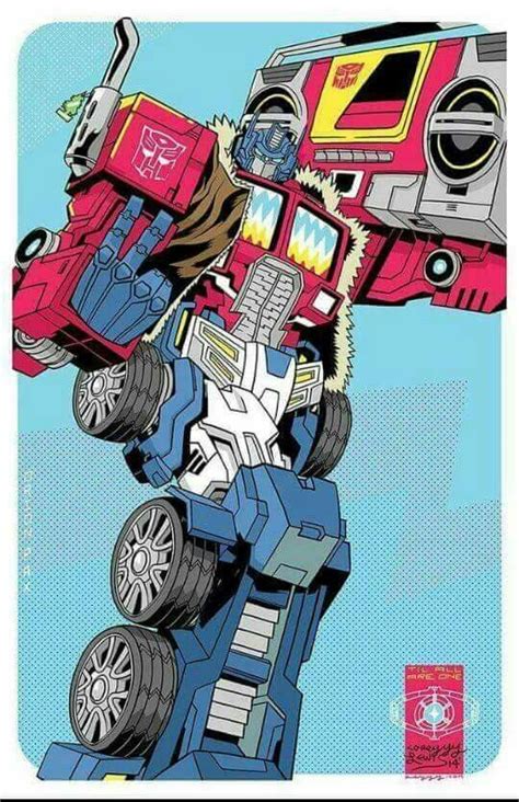 Optimus With Massive Boombox Transformers Artwork Transformers