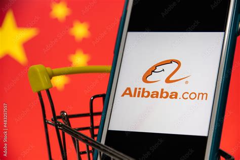 Kumamoto / JAPAN - Oct 3 2020 : Alibaba.com logo on iPhone in cart with ...