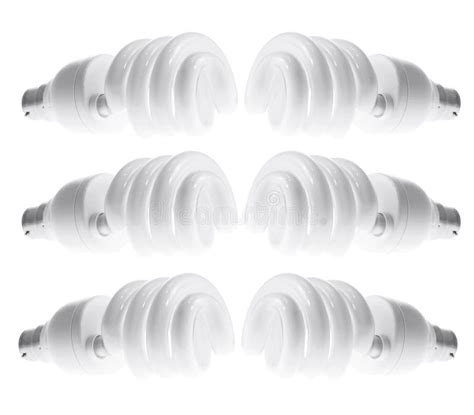 Compact Fluorescent Light Bulbs Stock Photo - Image of energy, cutout ...