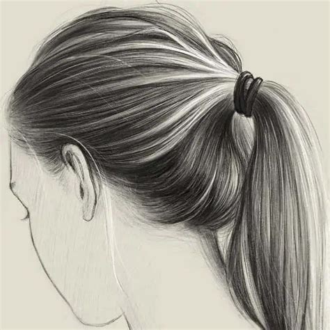 Pin On Art Realistic Hair Drawing How To Draw Hair Hair Sketch