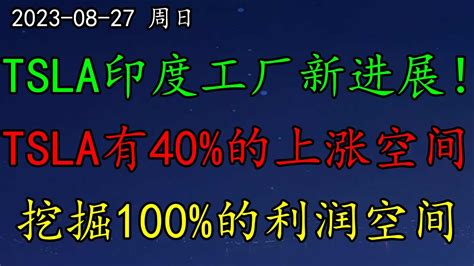 美股 TSLA印度工厂新进展华尔街TSLA仍有40 的上涨空间挖掘100 的利润空间F将迎来抄底机会TSMINTCNIOLI