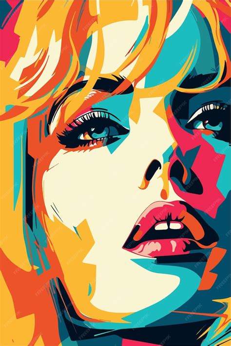 Premium Vector Pop Art Pinup Girl Retro Color Style Comic Glamour