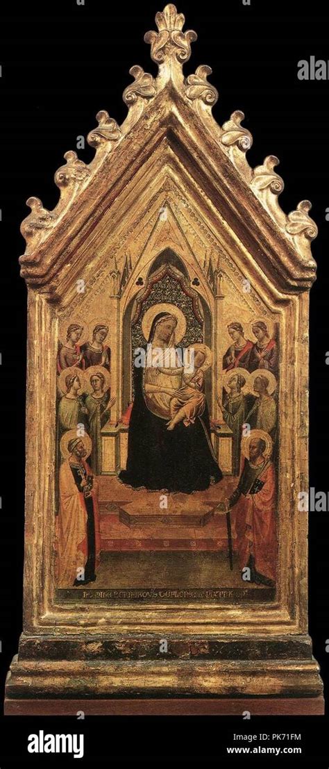 Madonna Enthroned With Saints And Angels Hi Res Stock Photography And